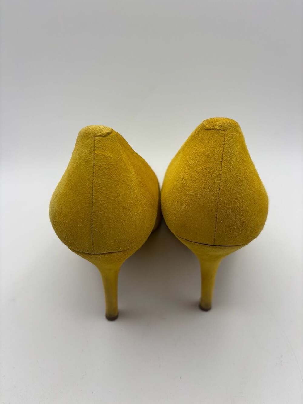 Nine West Yellow Suede Pointed Toe Stiletto Pumps Size 9M - Picture 3 of 7